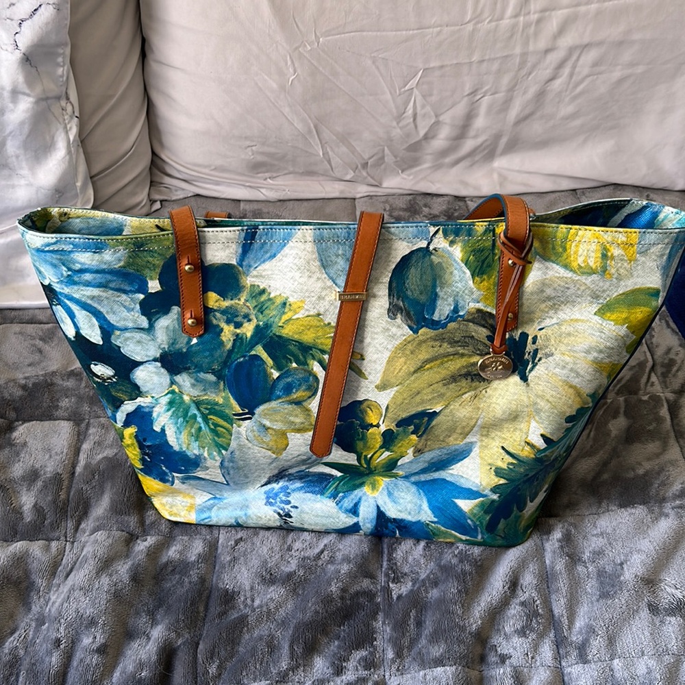 Brahmin Floral All Day Tote Brand New never used!